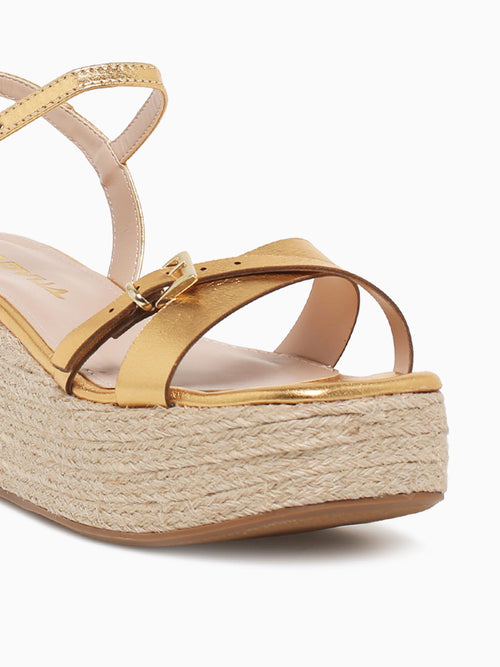 Vera Gold Metal Leather Gold / 5 / M