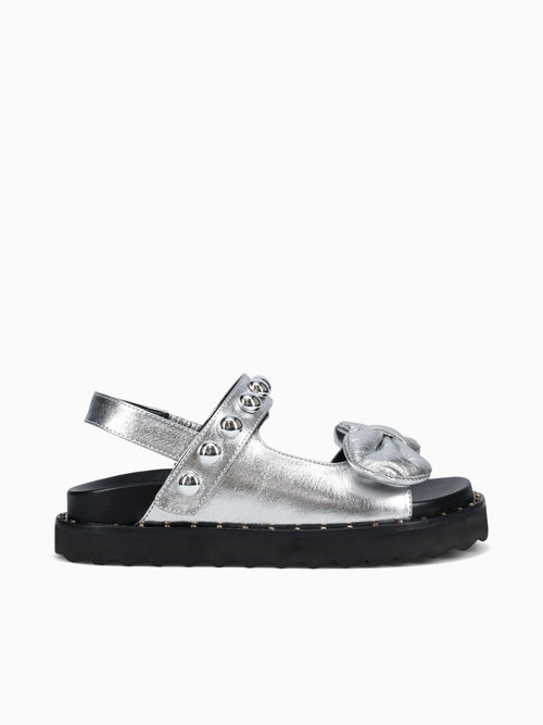 Stefania Prata Leather Silver / 5 / M