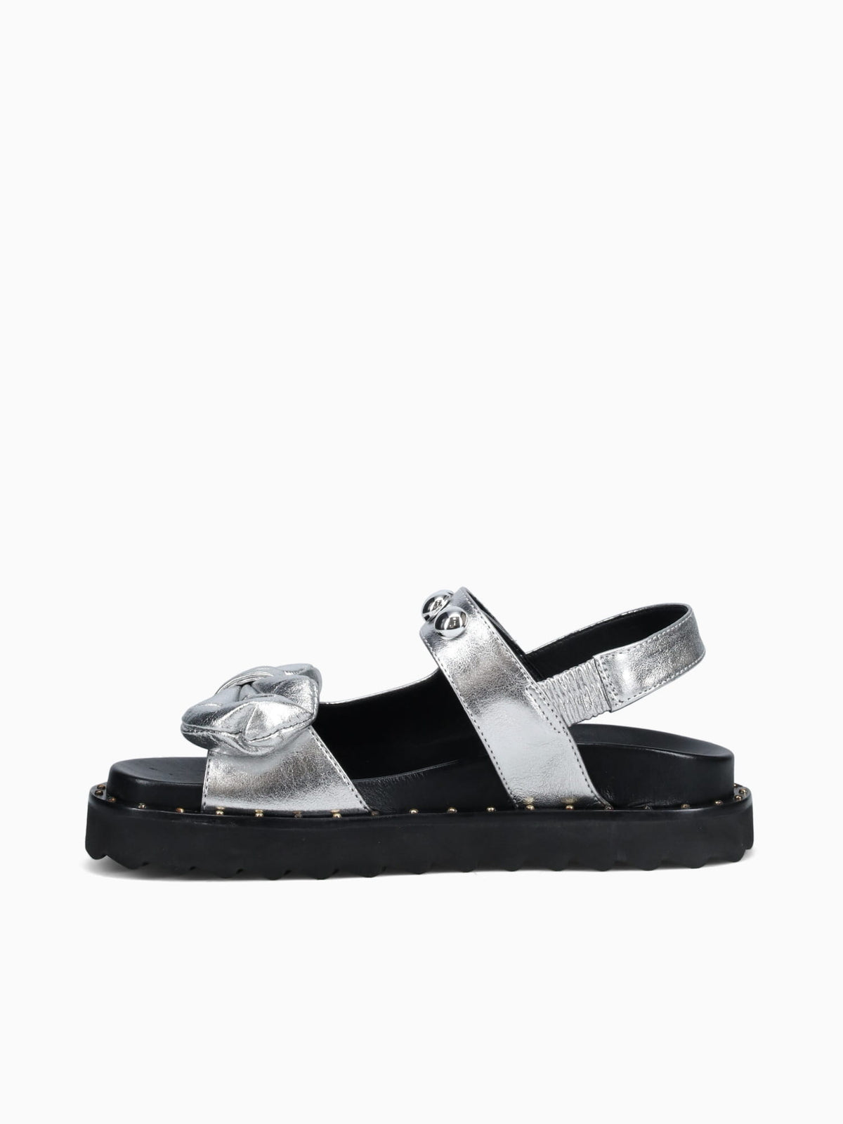 Stefania Prata Leather Silver / 5 / M