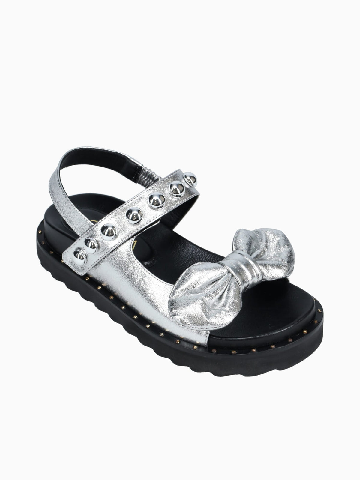 Stefania Prata Leather Silver / 5 / M