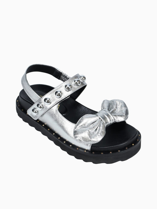 Stefania Prata Leather Silver / 5 / M