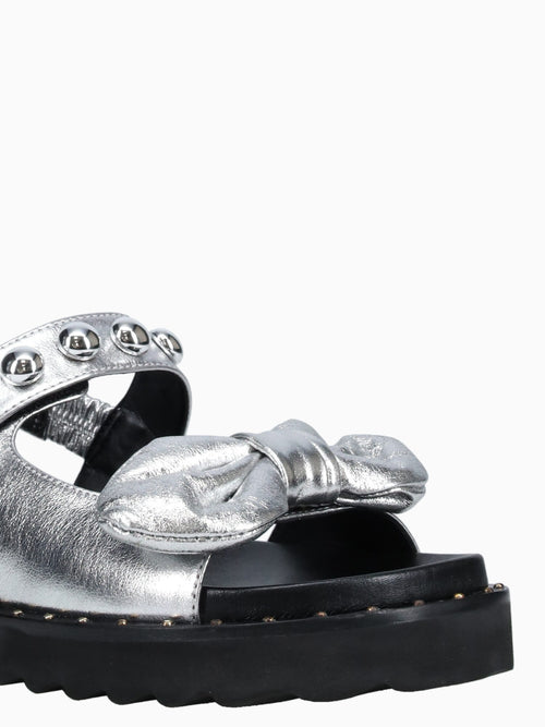 Stefania Prata Leather Silver / 5 / M