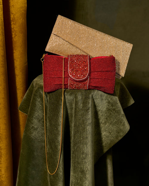 Bow Bag Clutch Red