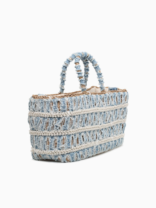 Ripped Jeans Tote Blue Blue