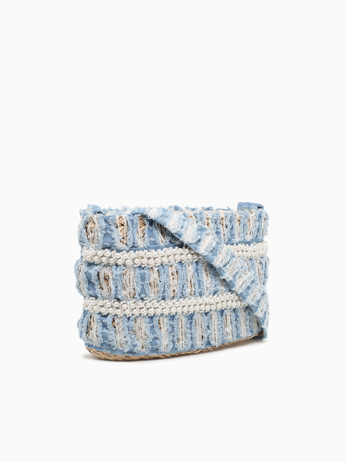 Ripped Jeans Crossbody Blue Red