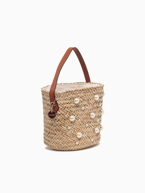 Pearly Shoulder Bag Natural Raffia Natural