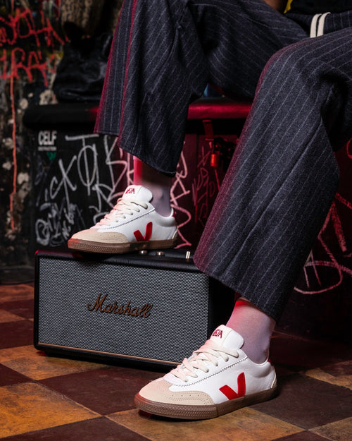 Volley White Pekin Bark Ot Leather