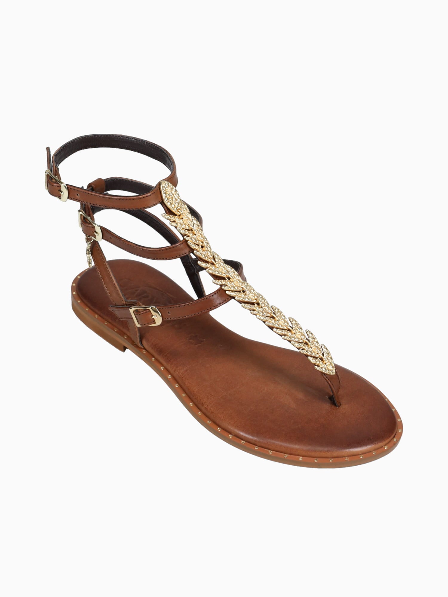 621009 Brown Gold leather Brown / 36 / M