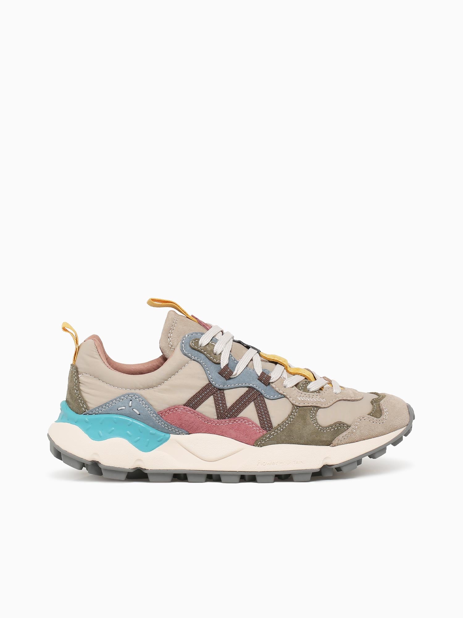 Lenzan Women Cream Green suede Nylon Multi / 36 / M