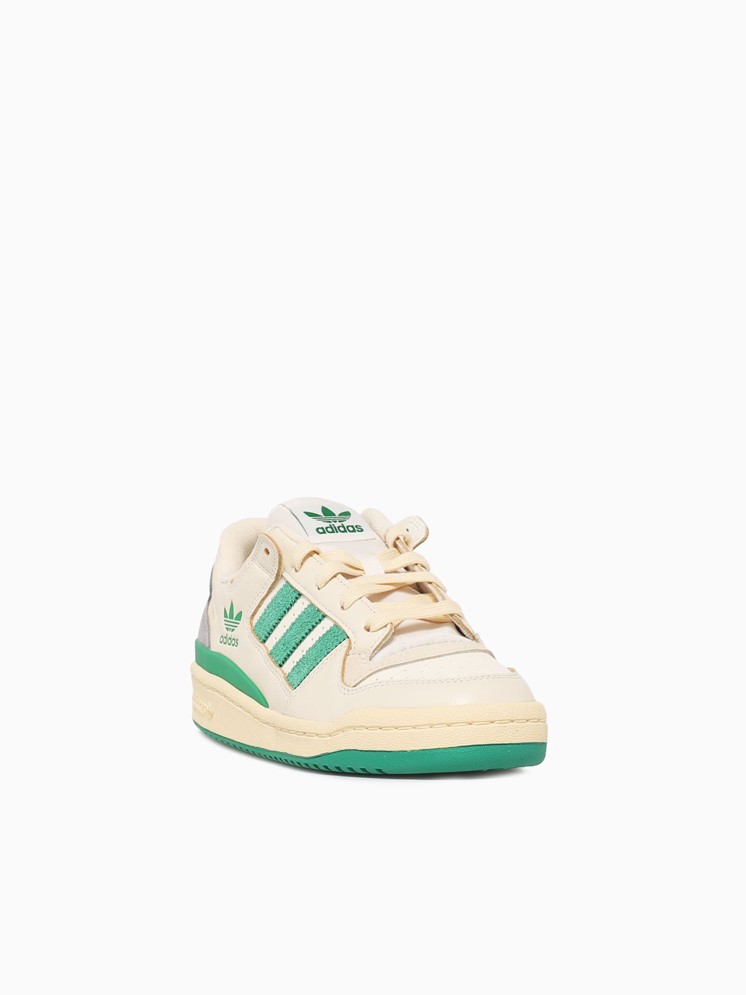 Forum Low Cl Cream White green leather Green / 7 / M