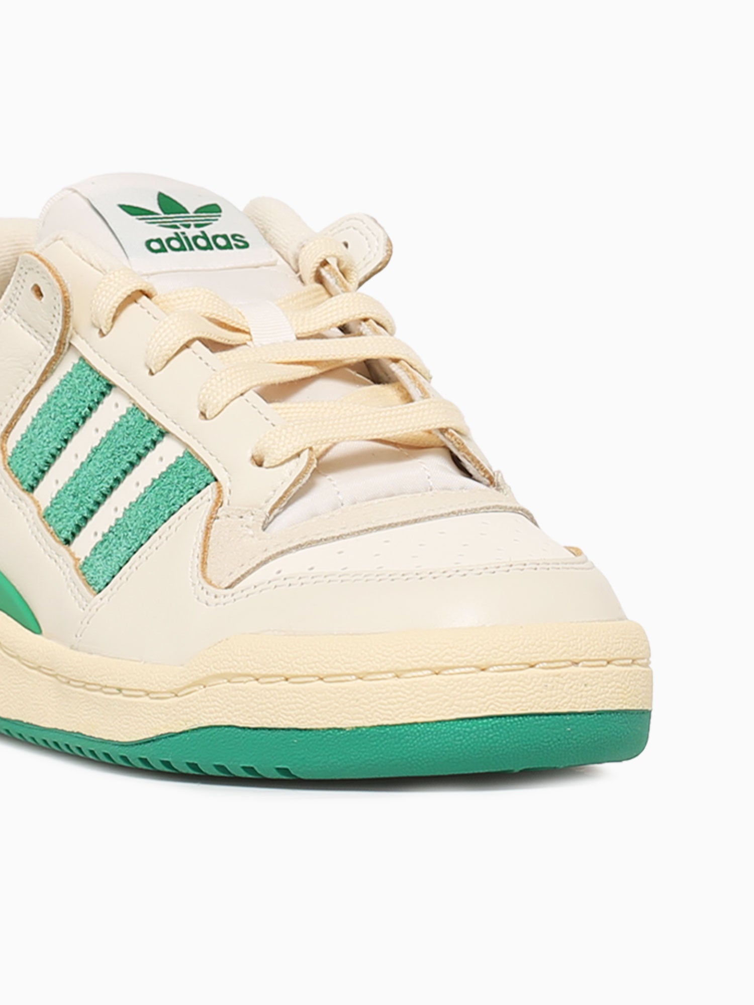 Forum Low Cl Cream White green leather Green / 7 / M