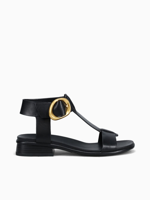 Brandy Black Leather Black / 5 / M