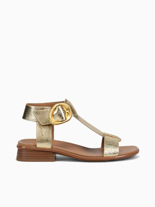 Brandy Dark Gold Leather Gold / 5 / M