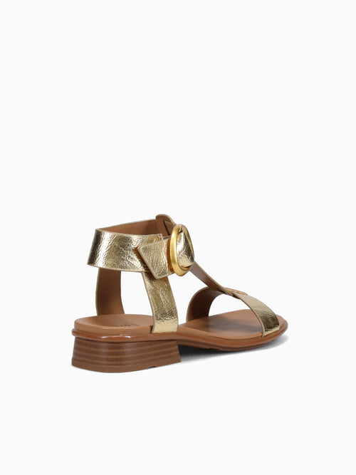 Brandy Dark Gold Leather Gold / 5 / M