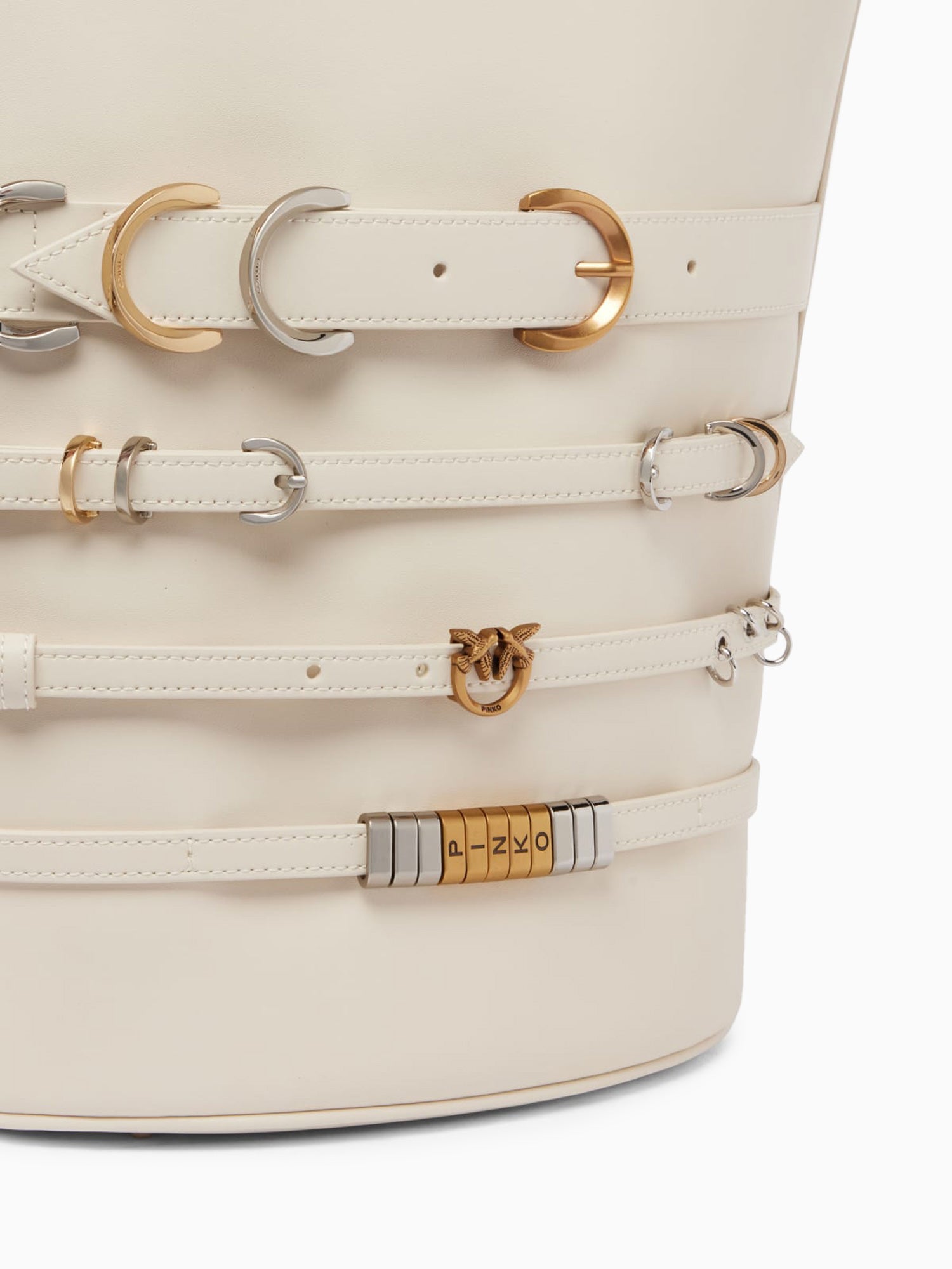 Belts Bucket Bianco Seta Mix White