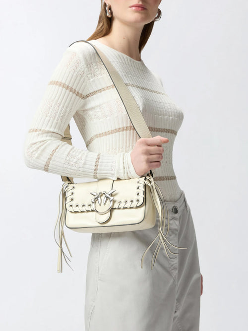 Love One Mini Slouchy Fl Bianco Seta White