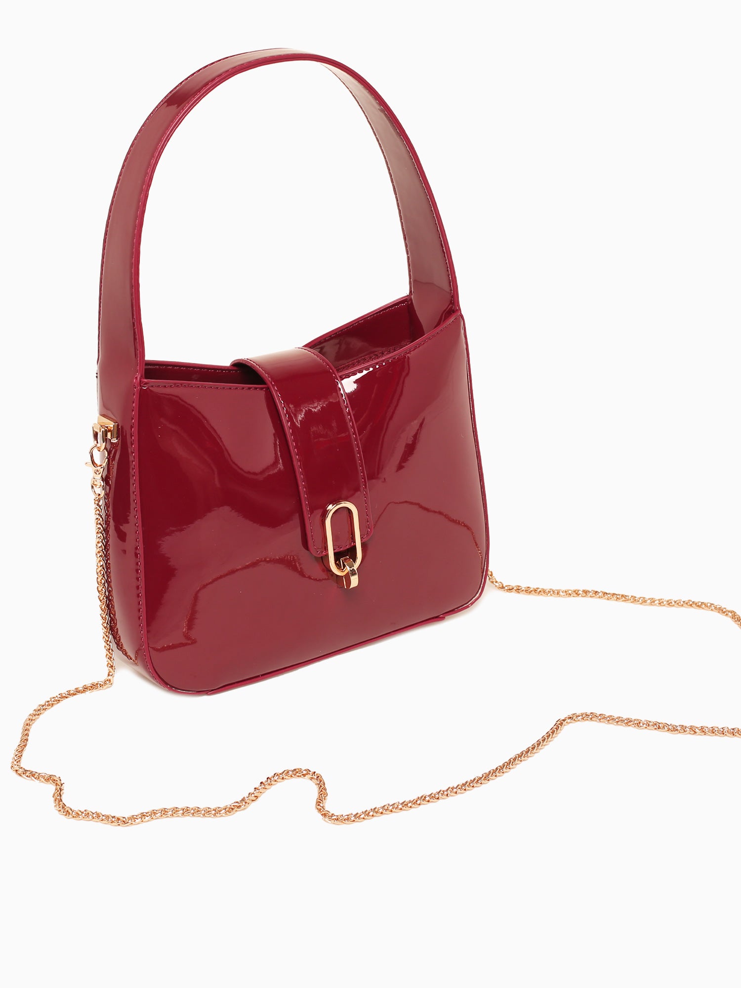 Paige Top Handle Burgundy Red