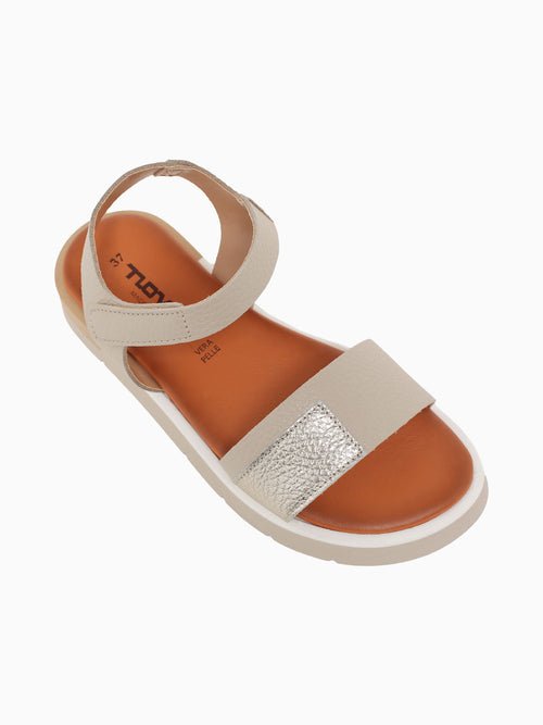 Clarisa Sabbia Platino pelle Platinum / 36 / M