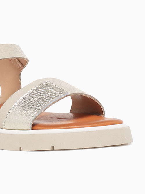 Clarisa Sabbia Platino pelle Platinum / 36 / M