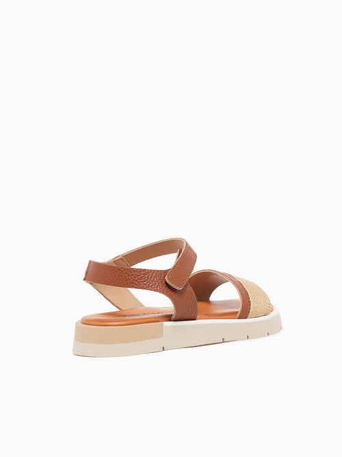 Clarisa Cuoio Raffia pelle Tan / 36 / M