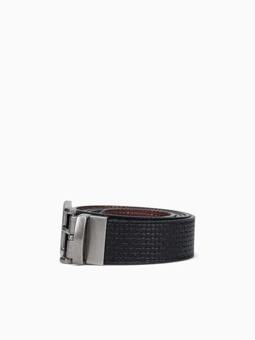 The Belt Blk Cognac embossed Calf Black / ONE