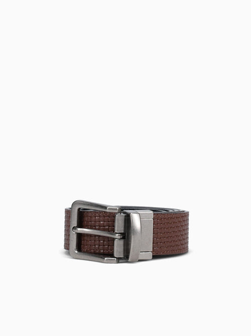 The Belt Blk Cognac embossed Calf Black / ONE