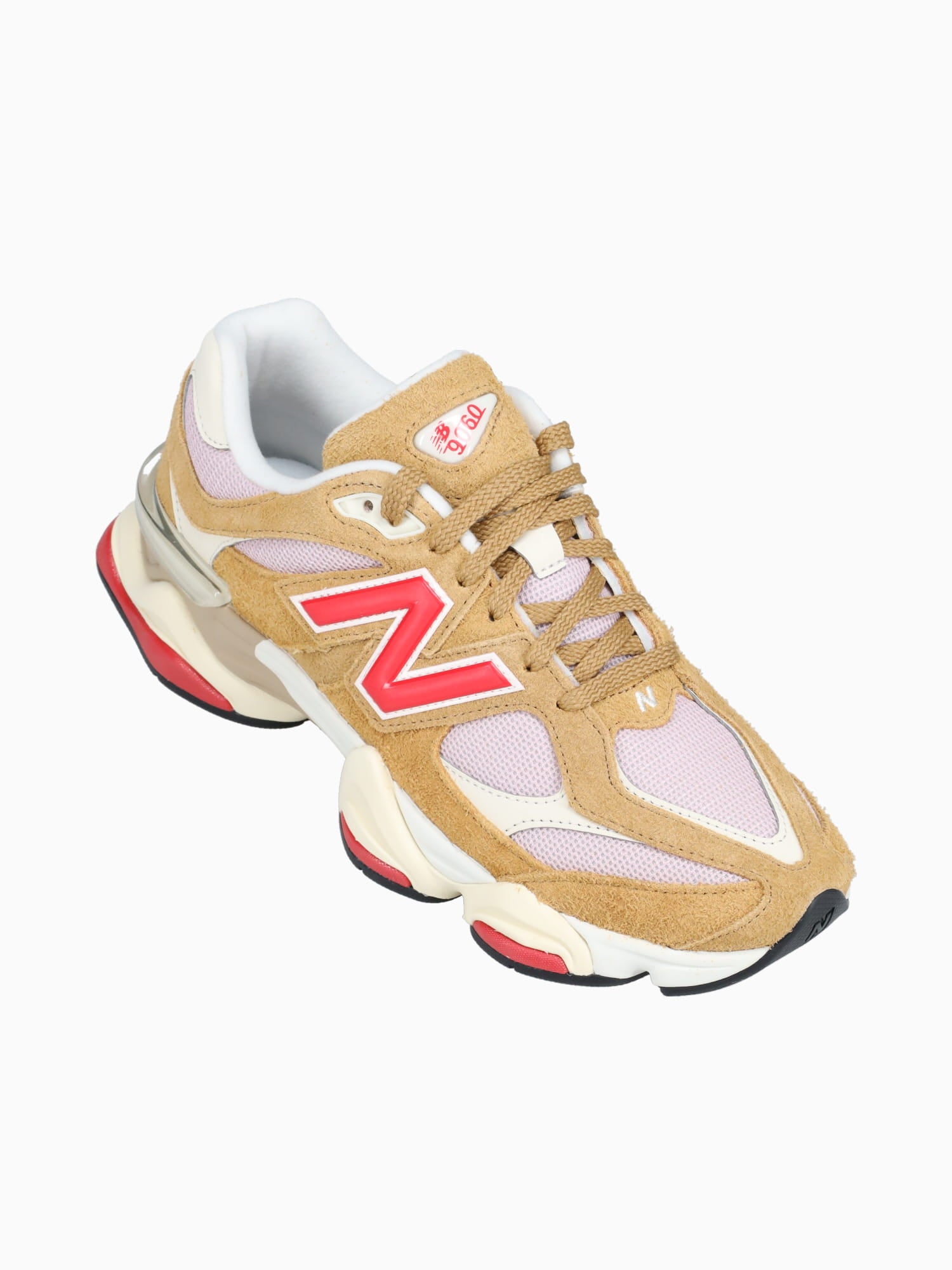 9060 Brown Red Pink suede Brown / 4 / M