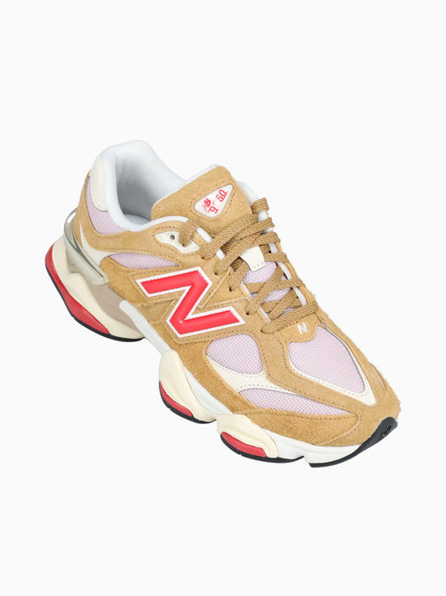 9060 Brown Red Pink suede Brown / 4 / M