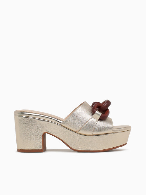 Grecia Lt Gold Leather Gold / 6 / M