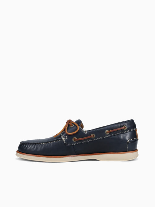 Monaco Boat Shoe Navy Sheepskin Navy / 8 / M