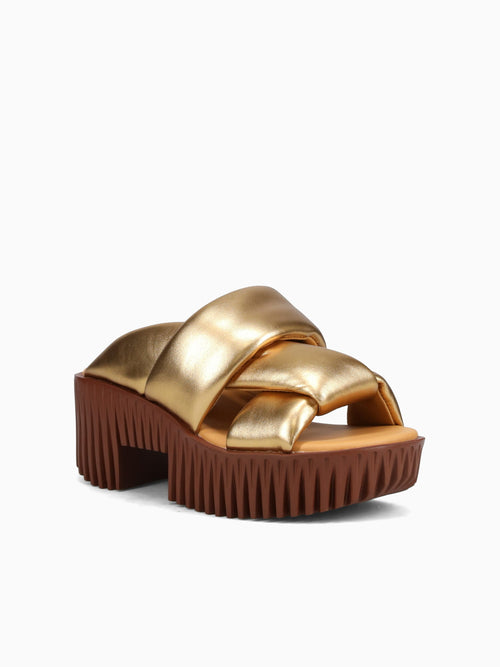 Pia Semo Gold Metallic Sheep Leather Gold / 36 / M
