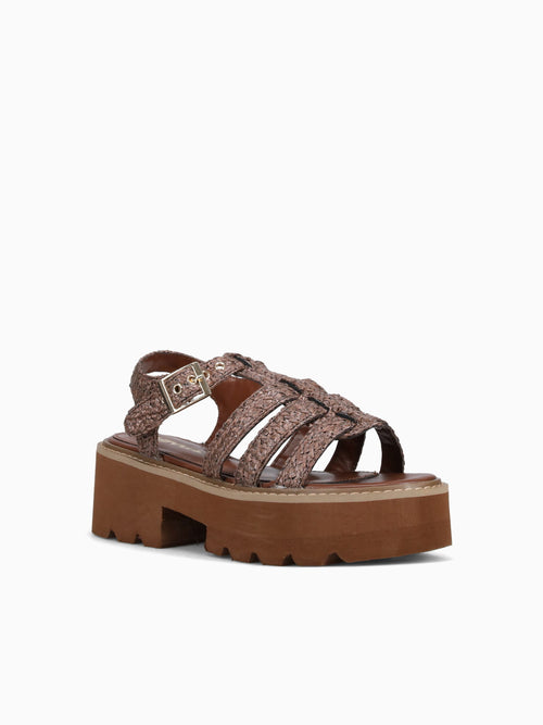 Taylor Brown Raffia Brown / 5 / M