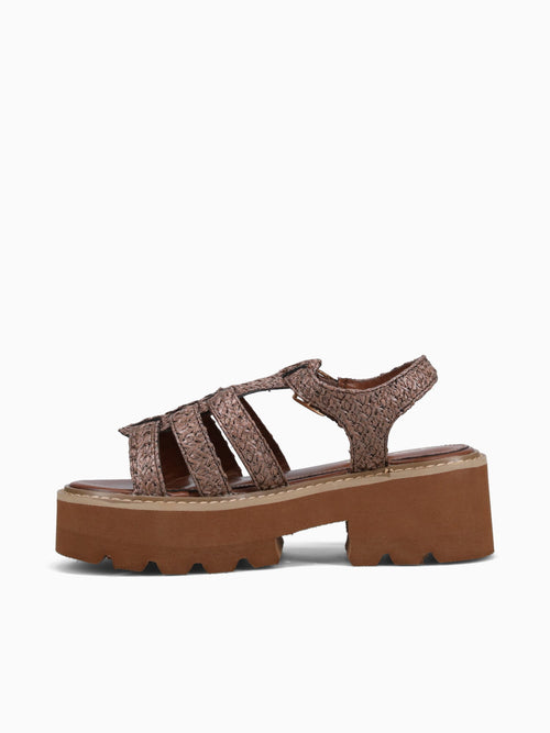 Taylor Brown Raffia Brown / 5 / M