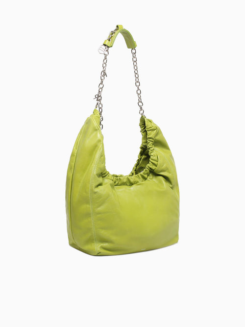 Sara Green Grass Leather Brugges Green