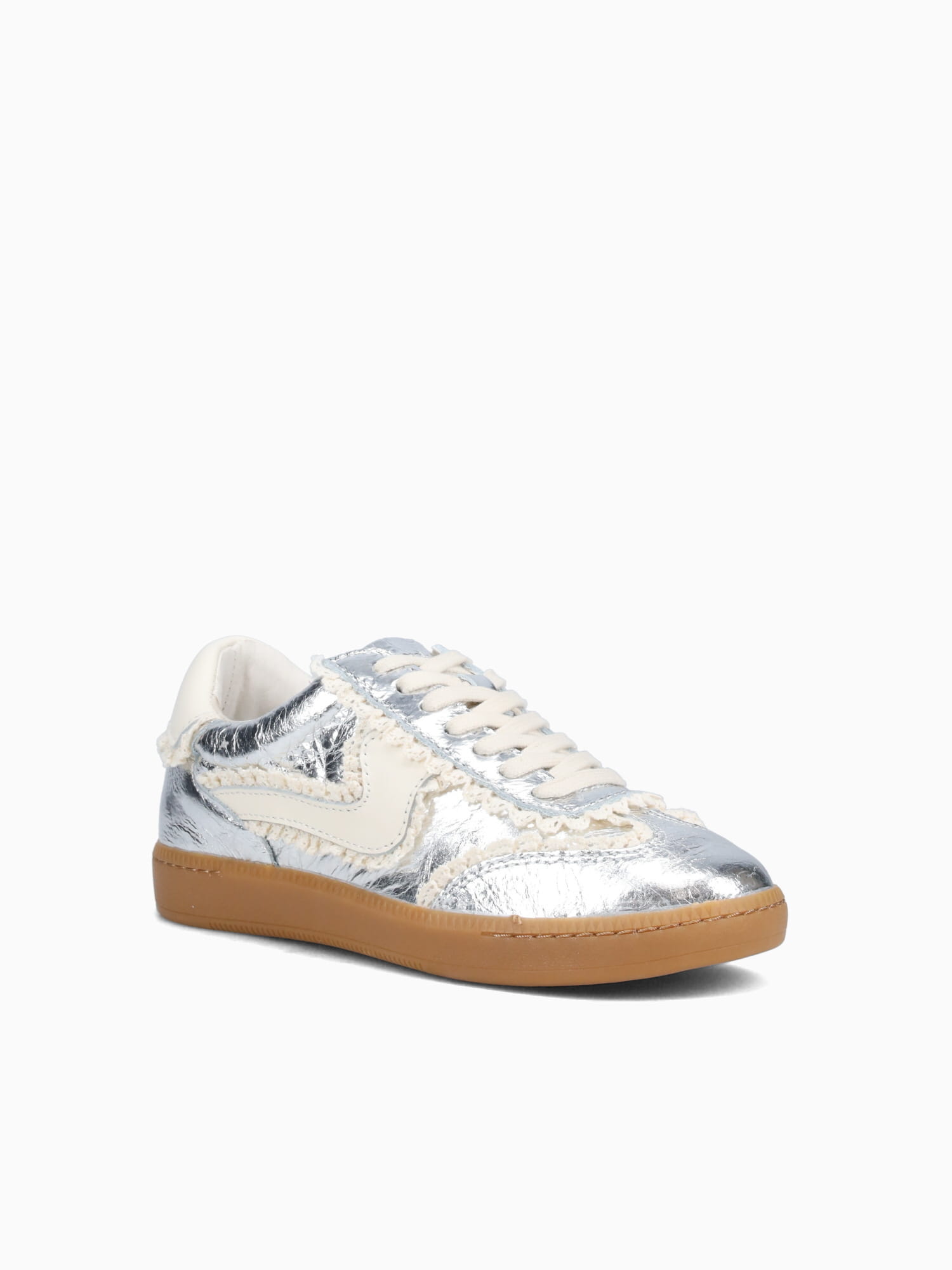 Notice Lace Silver Distressed Leather Silver / 6 / M