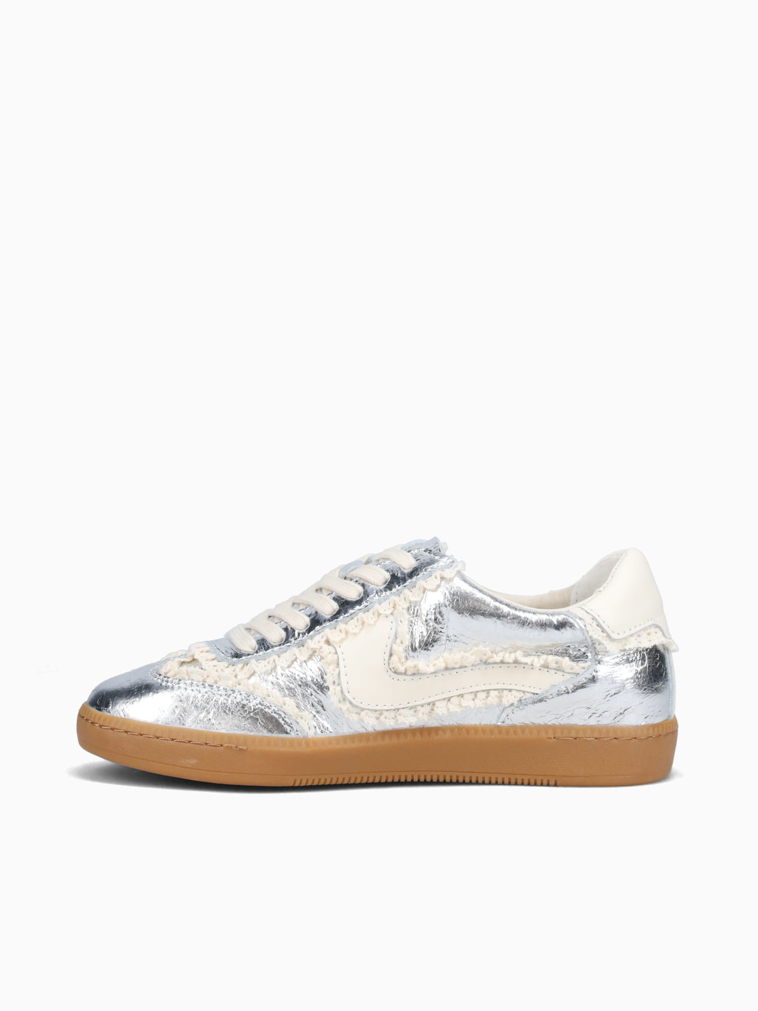 Notice Lace Silver Distressed Leather Silver / 6 / M