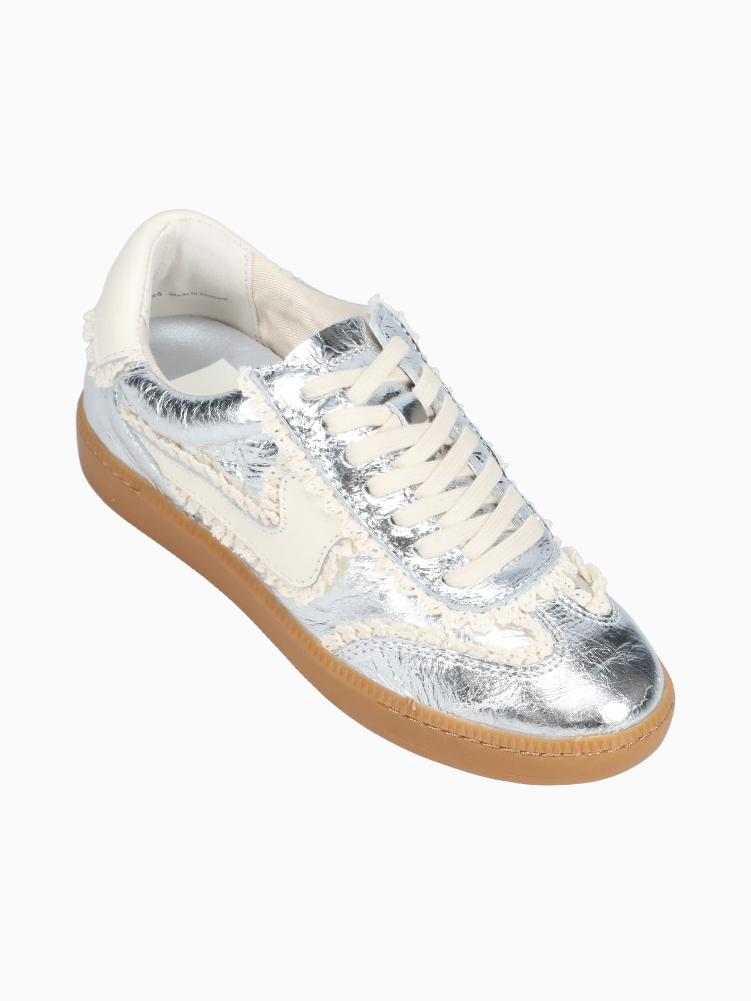 Notice Lace Silver Distressed Leather Silver / 6 / M