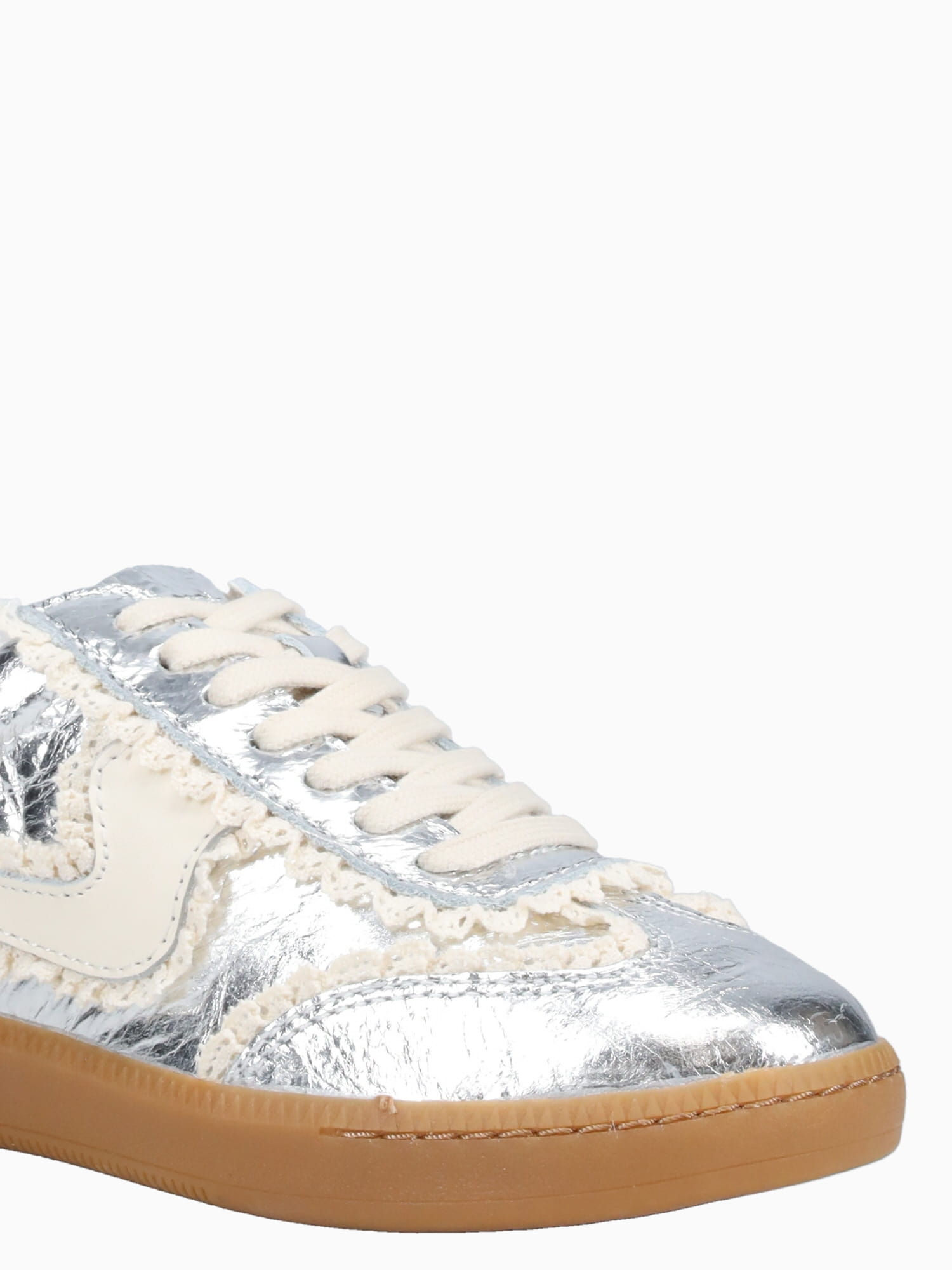 Notice Lace Silver Distressed Leather Silver / 6 / M