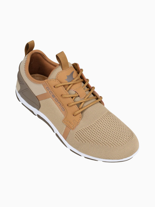 Bering Tan Brown knit Tan / 7 / M
