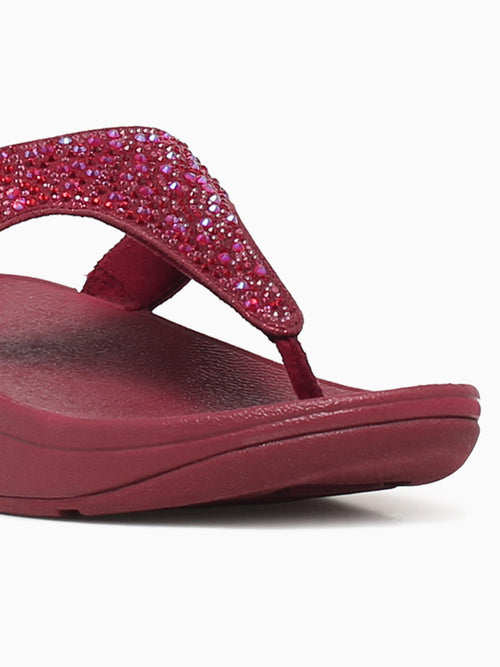 Lulu Crystalmix Toe Luxe Plum Red / 5 / M