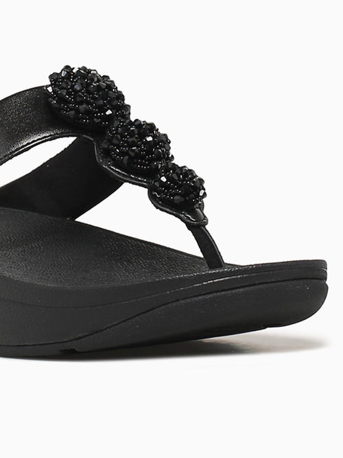 Fino Beadiebotton Metallic Black Leathe Black / 5 / M