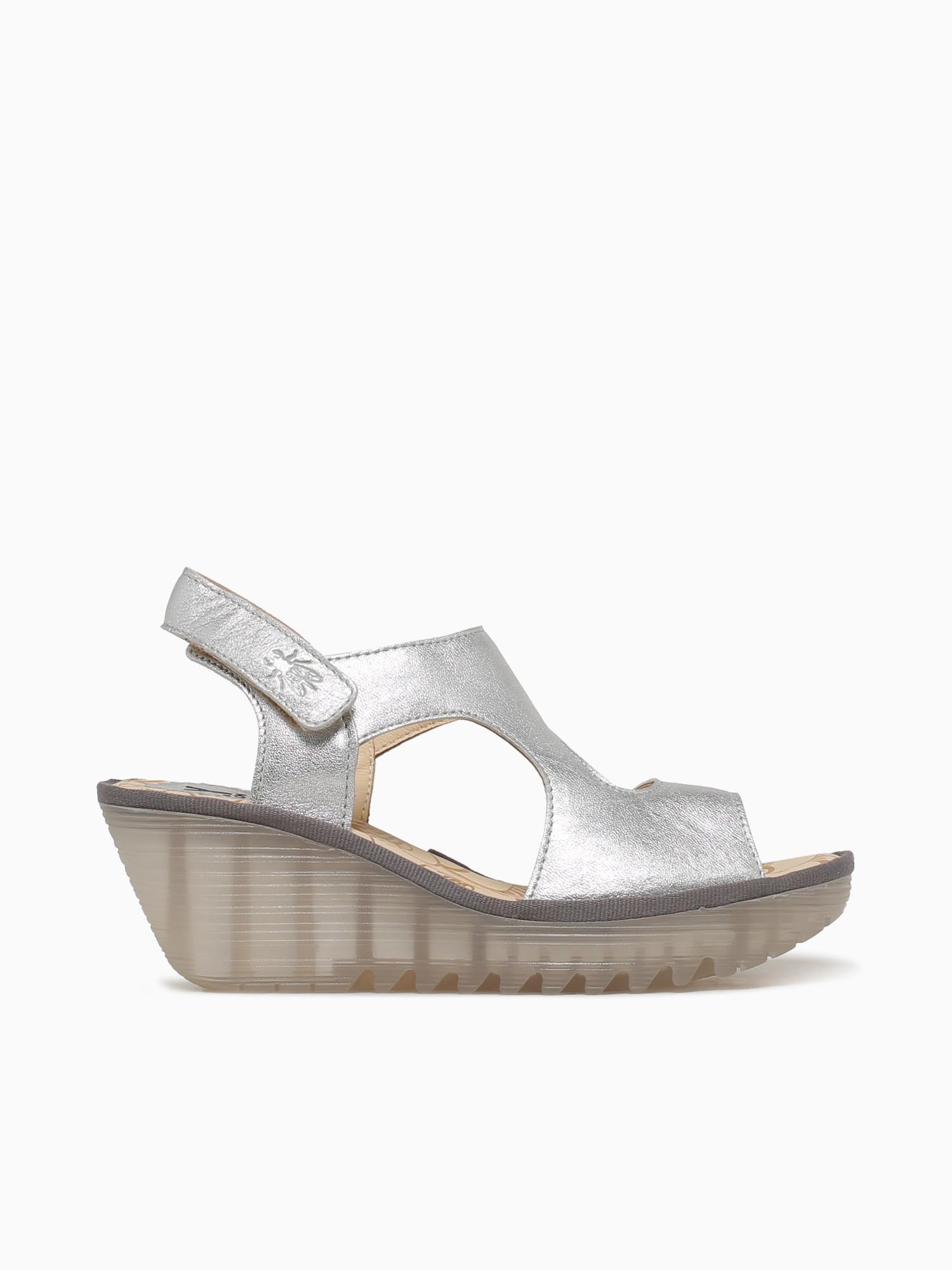 Yoxa576fly Silver Leather Silver / 36 / M