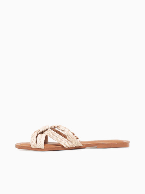 994p Natural Leather Raffia Natural / 5 / M