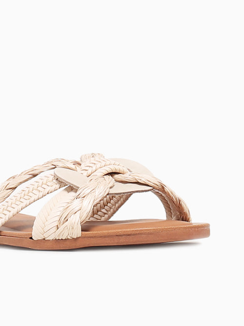 994p Natural Leather Raffia Natural / 5 / M
