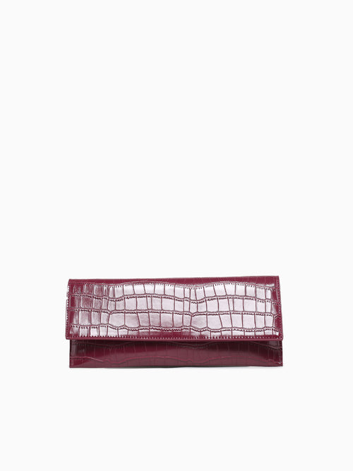 Adelle Clutch Wine Red