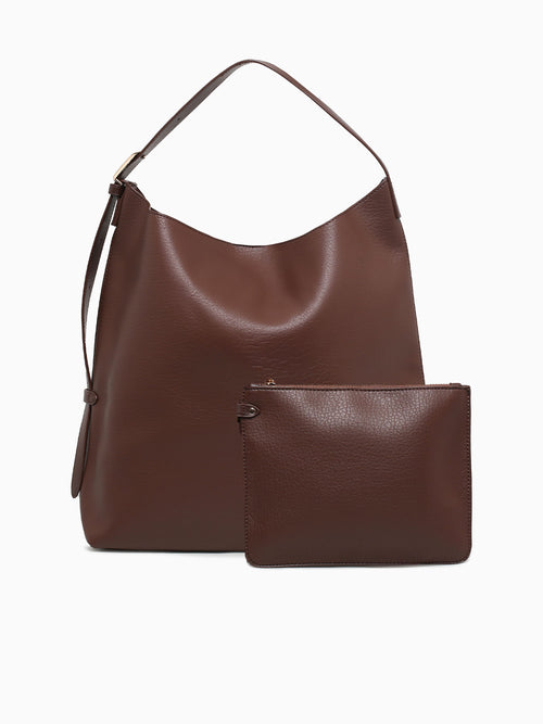 Zelda Shoulder Bag Chocolate Dark Brown