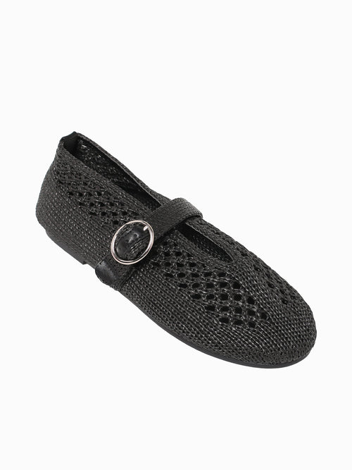Helene Black Woven Black / 5 / M