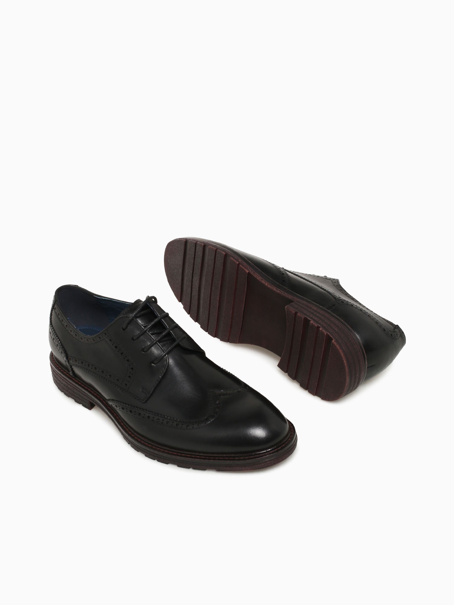 Comodoro Black Brushed Calf Leather Black / 7 / M