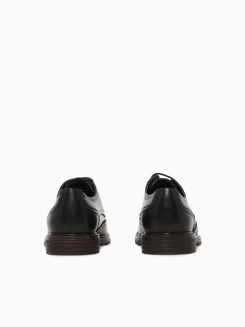 Comodoro Black Brushed Calf Leather Black / 7 / M