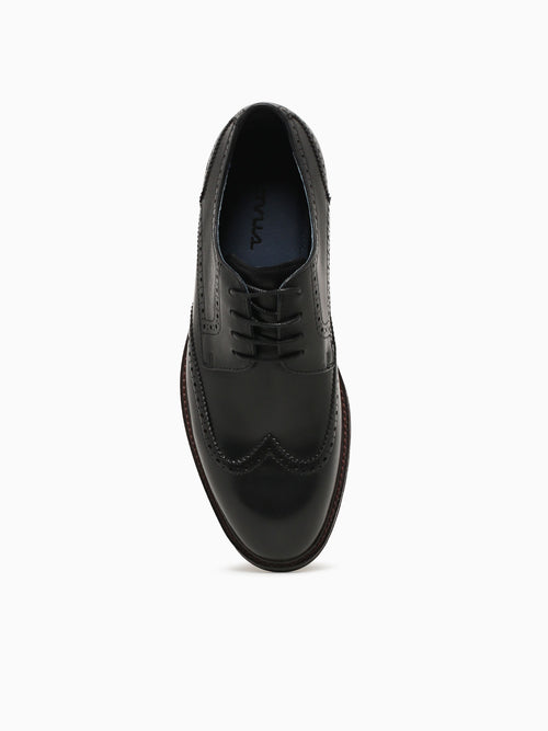 Comodoro Black Brushed Calf Leather Black / 7 / M